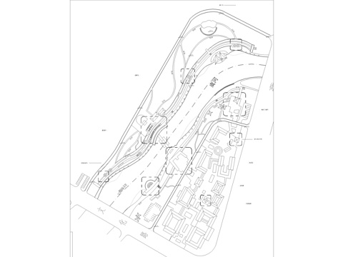  城市河道施工图cad施工图 