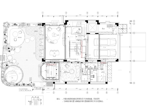  法式别墅中央空调施工图cad施工图 