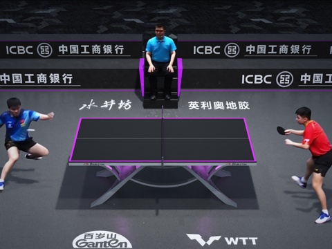  乒乓球桌 乒乓人3d模型 