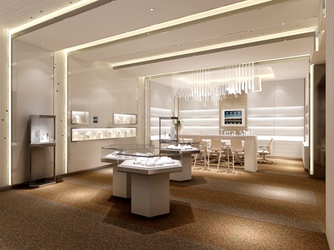  展厅珠宝店施工图cad施工图 