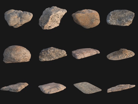  岩石大石头巨石3d模型 