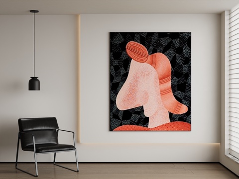  现代装饰画3d模型 