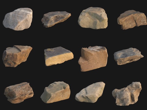  岩石大石头巨石3d模型 