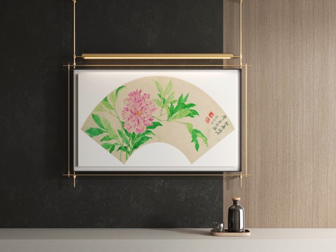  新中式装饰画3d模型 