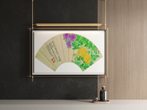  新中式装饰画3d模型 
