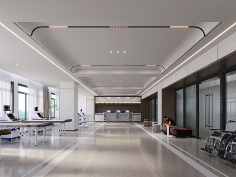  康复训练室su模型 