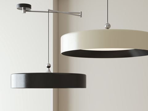 现代简约餐厅吊灯su模型