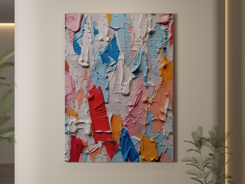  现代装饰画 装饰画 现代挂画 挂画 简约挂画3d模型 