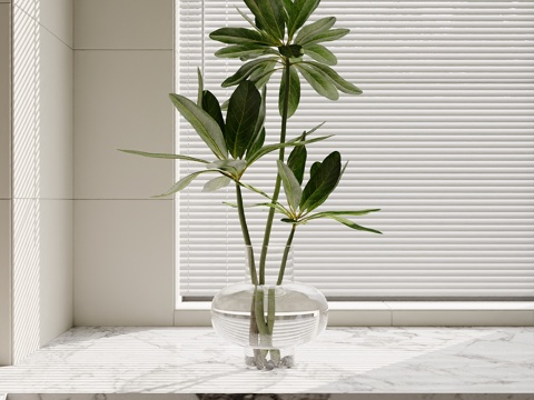  现代花卉盆栽 装饰绿植 绿植摆件3d模型 