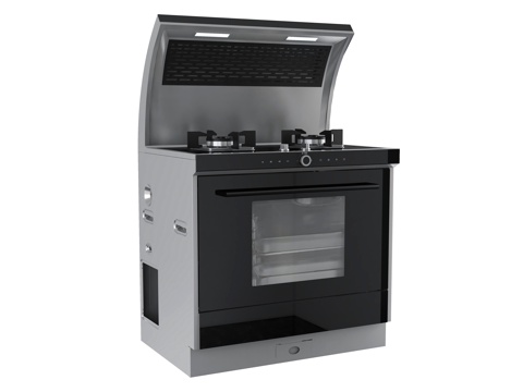  现代集成灶3d模型 