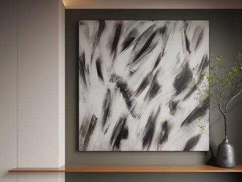  现代挂画 现代装饰画 抽象画 客厅挂画3d模型 