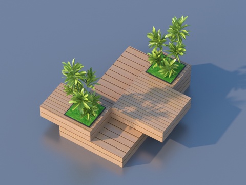  树池 坐凳 树池花坛3d模型 