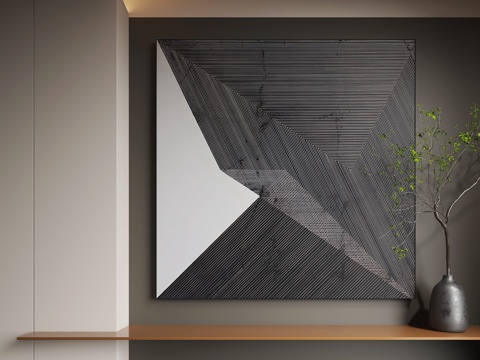  现代挂画 现代装饰画 抽象画 客厅挂画3d模型 