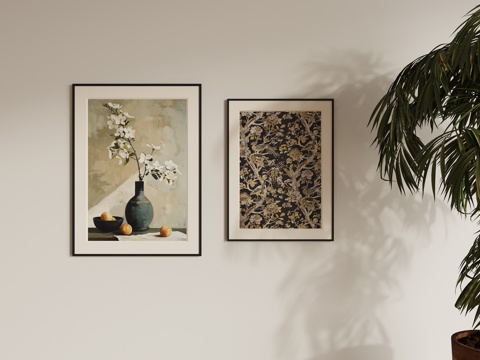  中古挂画油画3d模型 