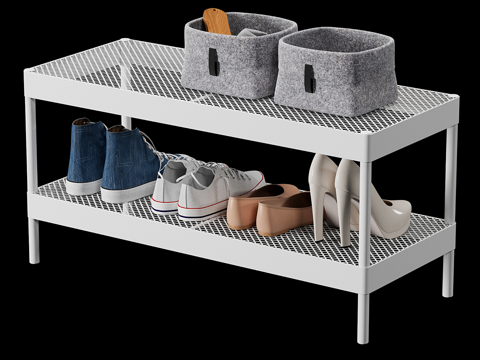  Ikea Makkaper 鞋架和鞋套装3d模型 