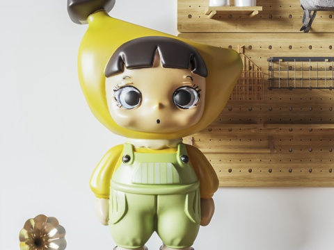  现代落地雕塑3d模型 