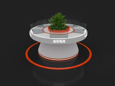  展台中岛 展台展柜 中岛展柜 中岛结构造型 环形中岛 圆形中3d模型 