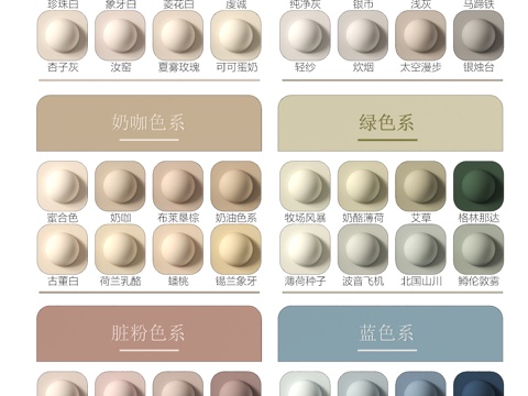  现代调色板 调色卡su模型 