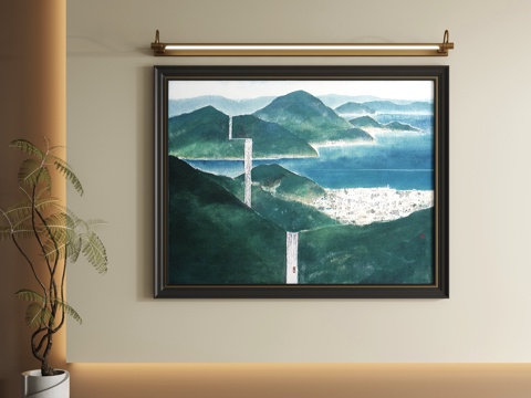  现代装饰画3d模型 