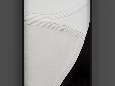  现代黑白装饰画3d模型 