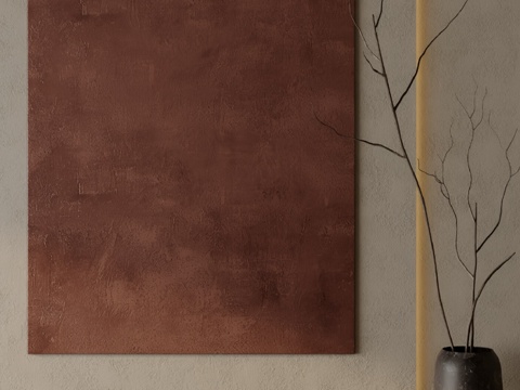  简约侘寂挂画 挂画3d模型 
