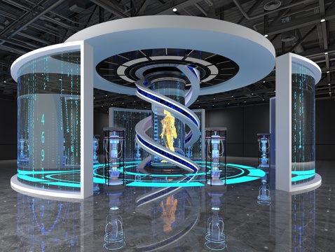  现代科技展3d模型 