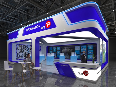  现代科技展览3d模型 