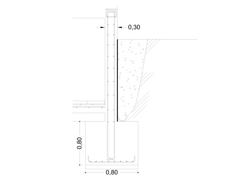  挡土墙结构细节cad施工图 