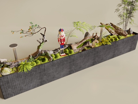  景观造景3d模型 