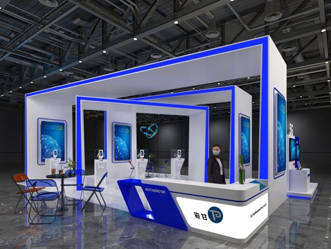  现代通讯展览3d模型 