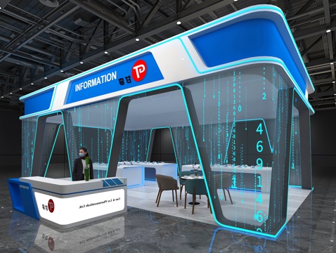  现代科技展览3d模型 