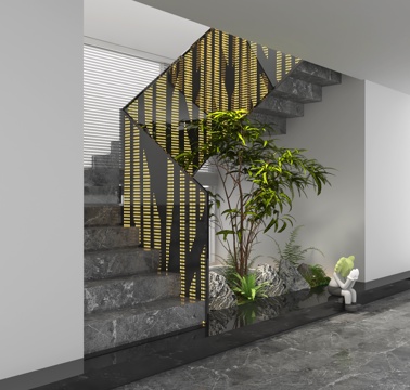  现代楼梯3d模型 