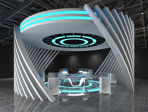  现代科技展3d模型 