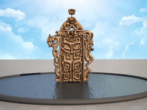  中式玉佩吊坠3d模型 
