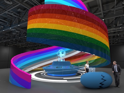  现代科技展3d模型 