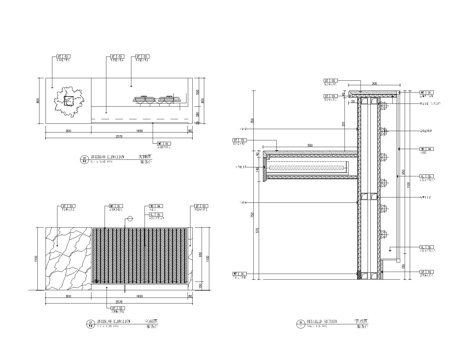  墙体详细节点图cad施工图 