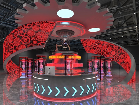  现代科技展览3d模型 