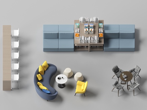  休闲长凳 ，休闲桌椅3d模型 