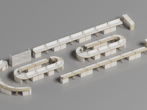  轻奢首饰柜 岛台首饰柜 珠宝展示柜 金店展柜 展示柜3d模型 