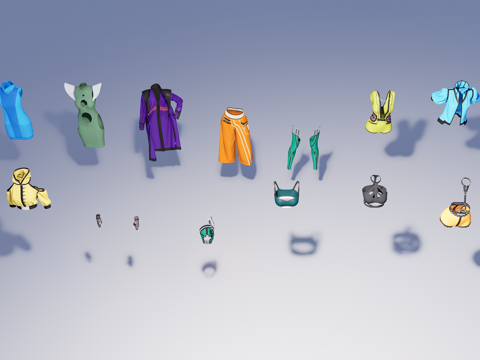  女性时尚服饰3d模型 