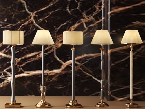  现代落地灯3d模型 