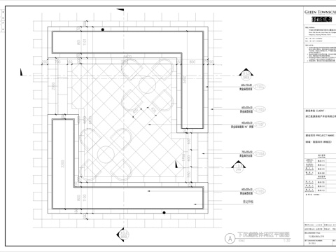  下沉庭院施工图cad施工图 