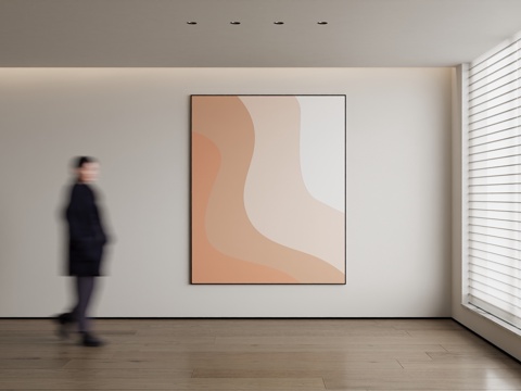  现代装饰画3d模型 