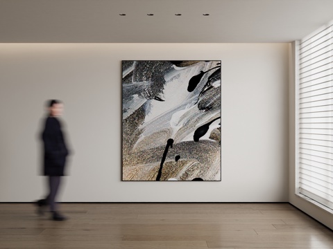  现代装饰画3d模型 