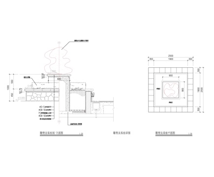  园林景观雕塑施工详图（详图10例）cad施工图 