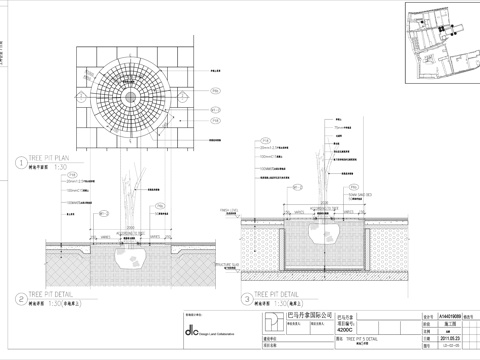  详细景观树池施工图cad施工图 