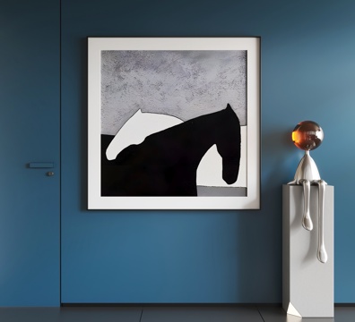  现代抽象挂画  现代极简挂画 现代轻奢挂画  现代意式挂画3d模型 