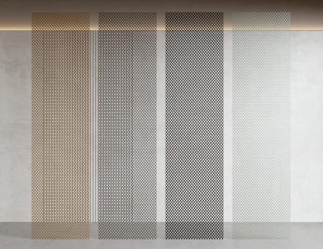  现代穿孔不锈钢板3d模型 