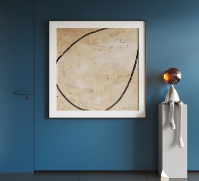  现代抽象挂画  现代极简挂画 现代轻奢挂画  现代意式挂画3d模型 