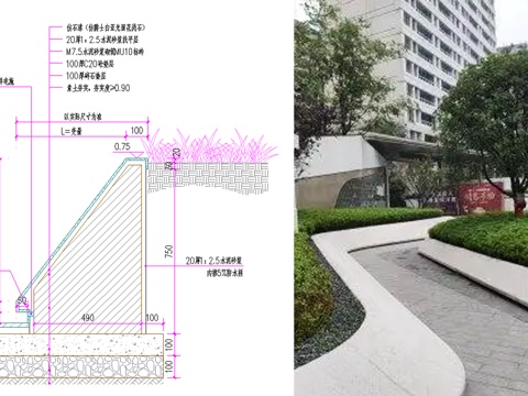  现代简约树池 异形树池 办公公园休闲区cad施工图 